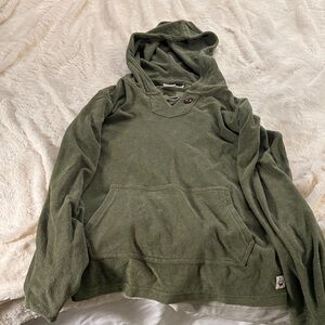 Olive Green Men's Hoodie Sweater